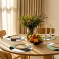 thumbnail image 3 of Round Placemats Sage Green Blocks 15 inch Set of 4 Table Mats for Dining Table Geometric Abstract Art Heat Resistant Non-Slip Kitchen & Home Decorative Place Mat Set, 3 of 8
