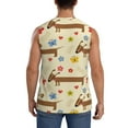 thumbnail image 4 of Honeii Dachshund Dog And Flower Print Men's Sleeveless Muscle Shirts, Breathable & Quick-Dry Gym Shirt, Athletic Tank Top for Running, Fitness, and Outdoor Activities-Large, 4 of 7