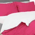 thumbnail image 3 of SGI Bedding 3 Piece Reversible Cotton Duvet Cover Hot Pink Solid 600TC Oversized King, 3 of 8