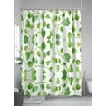 thumbnail image 5 of Boanket Polyester Fabric Summer Plants Shower Curtain, Botanical Watercolor Garden Plants Waterproof Bathtub Curtain Bathroom Decor Set with Hooks 60 x 72 Inches,, 5 of 6