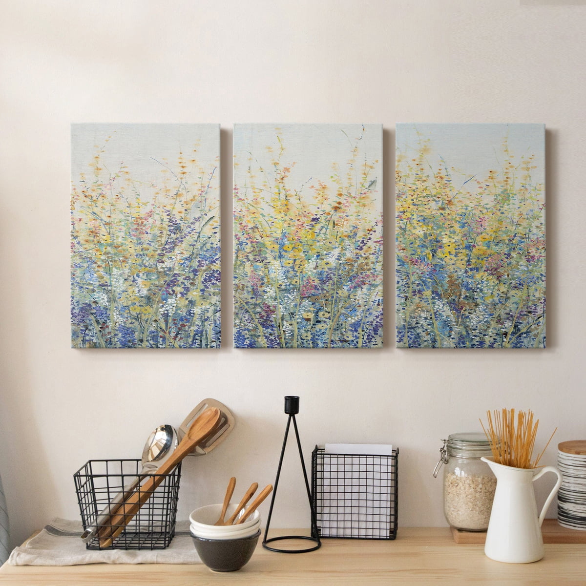 Wildflower Panel I Premium Gallery Wrapped Canvas - Ready to Hang - 40 x 60 Each