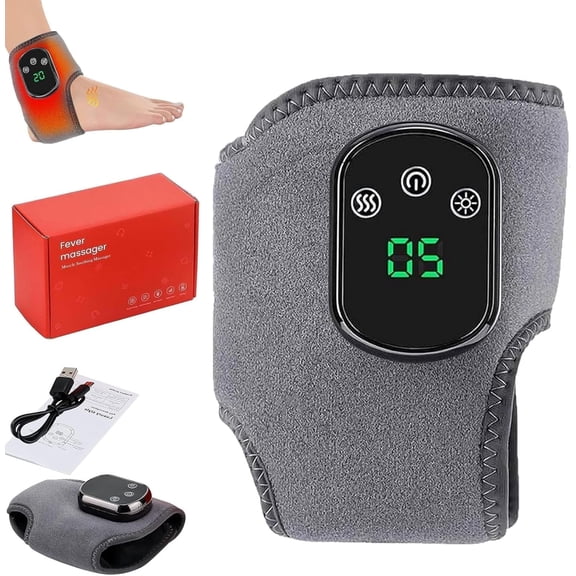 Foot Massager, Wireless 3 in 1 Foot Revive Massager with 3 Vibration Mode, Heated Ankle Wrap, 5 Heat Leavel for Achilles Tendinitis and Plantar Fasciitis