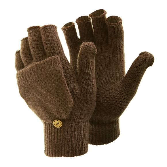 FLOSO Ladies/Womens Winter Capped Fingerless Magic Gloves