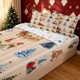 thumbnail image 2 of Erosebridal Christmas Tree Zipper Queen Comforter Set with Fitted Sheet and 2 Pillowcases, Rustic Truck Zipper Bedding Set, Peach Tan, Christmas Reversible, 4 Pieces, 2 of 7