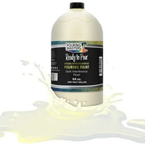 Pouring Masters Gold Interference Pearl Special Effects Pouring Paint - Half Gallon Bottle - Acrylic Ready to Pour Pre-Mixed Water Based for Canvas, Wood, Paper, Crafts, Tile, Rocks and More