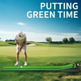 thumbnail image 3 of YUNIC Golf Putting Green Mat with Automatic Ball Return Track, Portable Putting Green, Golf Perfect Practice Mat for Indoor & Outdoor, Golf Training Aid for Home Office Garage Backyard, 3 of 8