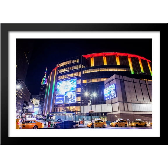 Madison Square Garden 40x28 Large Black Wood Framed Print Art - Home of the New York Knicks
