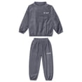 thumbnail image 4 of Wxirdiow Toddler Clothes Toddler Boy Fall Winter Clothes Long Sleeve Sweatshirt Pullover Tops + Joggers Pants Outfit Set Grey Size,18-24 Months, 4 of 4