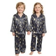 thumbnail image 6 of mgoYE Family Christmas Pajamas Matching Sets Silk Satin Plus Size Casual Pjs Matching Sets for Family, 6 of 6