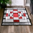 thumbnail image 2 of MDA Rug Imports Orelsi Collection Abstract Area Rug Grey/Beige 2'1" x 3'3" Abstract,Border N/A 2' x 3' Indoor,Accent Living Room,Bedroom,Dining Room, 2 of 6
