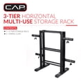 thumbnail image 2 of CAP 3-Tier Multi-Use Storage Rack, Dumbbell, Kettlebell & Olympic Weight Plate Organizer for Home Gym, 2 of 7