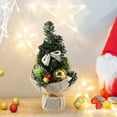 thumbnail image 4 of FastXmas 7.8" Tabletop Mini Christmas Tree Decoration, Artificial Little Christmas Tree with Xmas Bows and Ball, Realistic Faux Pine Needles Xmas Tree for Christmas Home Outdoor Yard Kitchen Decor, 4 of 6
