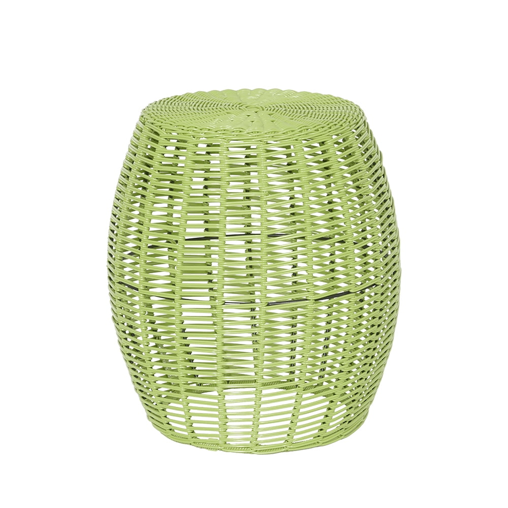 Abble Outdoor Patio Side Table, Small Round Metal End Table, Weather Resistant Accent Table for Outside Garden Stool, Outdoor Ottoman