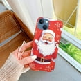 thumbnail image 3 of QZHH  for iPhone 15 Christmas Case Santa Claus, Xmas Design Soft Cute Red Pretty Cute Flexible Protective Phone Case Cover for iPhone 15, 3 of 4