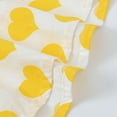 thumbnail image 4 of Coerni Robe Imprimée Cœur Mignonne pour Filles Été Manches Courtes à Volants Robe de Fête d'Anniversaire Col Rond Robe Décontractée avec Nœud, 4 of 7