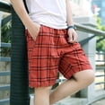 thumbnail image 5 of Wholesale New Loose Fashion Shorts Pure 100% Cotton Casual 4 color Selection Plaid Clothing Beach Shorts Men, 5 of 5