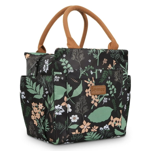 Bolsa de almuerzo Joymee Green Leaf con aislamiento reutilizable para mujer