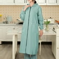 thumbnail image 6 of shqvo Women Long Raincoat Rain Jacket Coat Plus Size Lightweight for Work Hooded Full Zip up Waterproof Windbreaker, 6 of 7