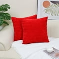 thumbnail image 1 of Nvzi 3 fundas de almohada de color sólido con diseño de grano de trigo simple, una funda de almohada simple en un color sólido de 17,72 x 17,72 pulgadas (rojo), 1 of 5