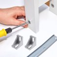 thumbnail image 4 of Moluckfu 2Jgo Brackets Conectores Esquineros De Aluminio Plata Para Fácil Y Resistente, 4 of 6