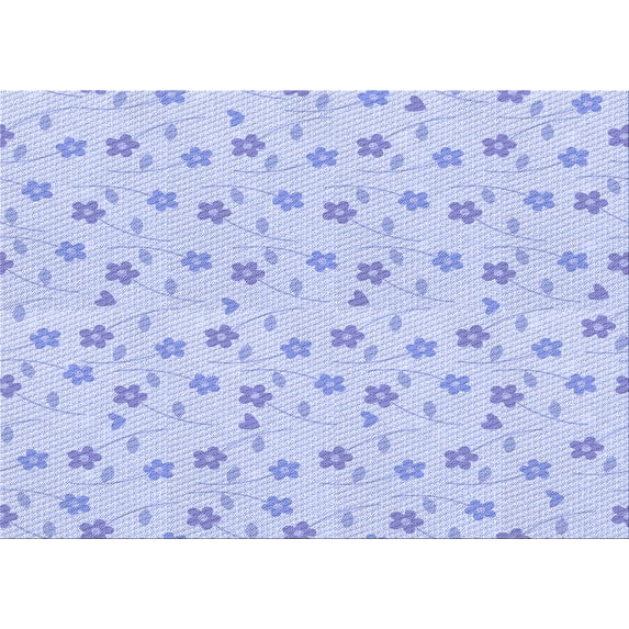 Ahgly Company Indoor Rectangle Patterned Heavenly Blue Area Rugs, 8' x 12'