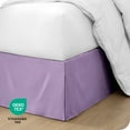 thumbnail image 5 of Bare Home Double Brushed Bed Skirt - Premium 1800 Collection - 15-inch Drop - Twin XL, Lavender, 5 of 9