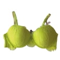 thumbnail image 3 of Victoria's Secret Shine Strap Lace Push-Up Bra Garter Brazilian Panty 3 Piece Set Color Limelight 38D/X-Large NWT, 3 of 9