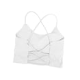 thumbnail image 5 of Pafei Tyugd Women Crop Camisole Spaghetti Strap Tank Tops Built in Bra Y2K Clothes for Going Out Scoop Neck Tshirts White L, 5 of 7