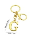 thumbnail image 3 of dajkiuy Gold Initial Letter Keychain for Women Bag Charms for Handbags Metal Alphabet Keychain, G, 3 of 6