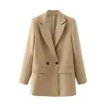 thumbnail image 2 of Abrigo de mujer negro beige caqui azul verde gris abrigo de mujer moda ropa de oficina chaquetas de mujer prendas de abrigo 2024, 2 of 5