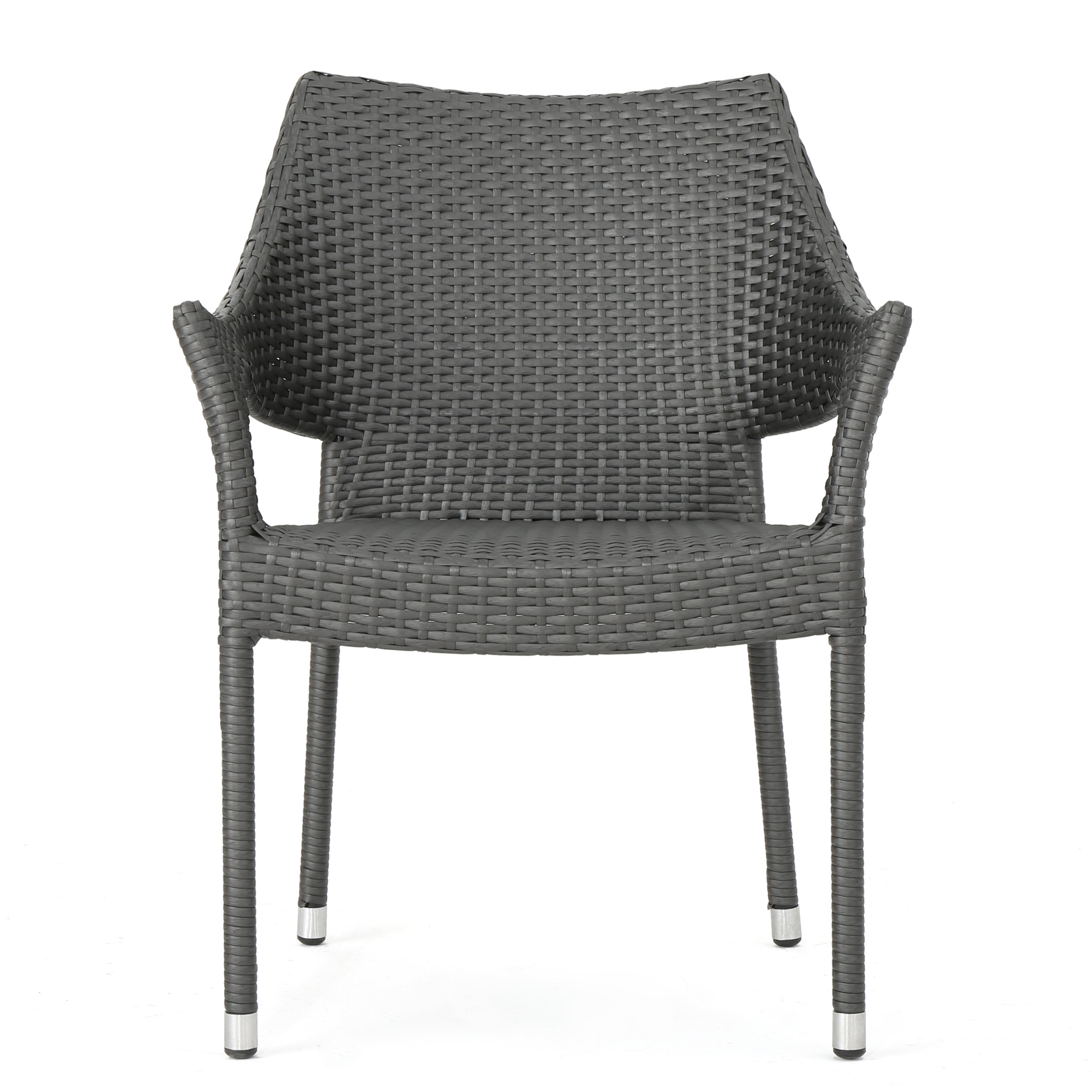 4Pcs Wicker Stacking Armchair