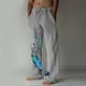 thumbnail image 2 of Pantalones de lino y algodón con estampado de pájaros para hombre Pantalones de yoga informales Fridja  alkflakhf32828, 2 of 7
