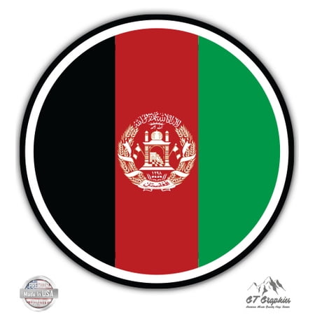 Afghanistan Flag - 8" Vinyl Sticker - For Car Laptop I-Pad - Waterproof Decal