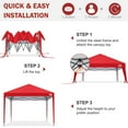 thumbnail image 6 of ABCCANOPY 10' x 10' Red Outdoor Pop up Canopy Tent Camping Sun Shelter-Series, 6 of 8