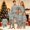 Black Reindeer Fair Isle, variant on Christmas Pajamas Family, Matching Family Christmas Pajamas, Family Matching Pajamas, Black Reindeer Fair Isle Long Sleeve Crew Neck Soft Cozy Loungewear Set for Holiday