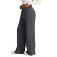 thumbnail image 5 of TQWQT Wide Leg Sweatpants for Women Drawstring Low Rise Lounge Pants Plus Size Oversized Baggy Sweatpants with Pockets Dark Gray XXL, 5 of 6