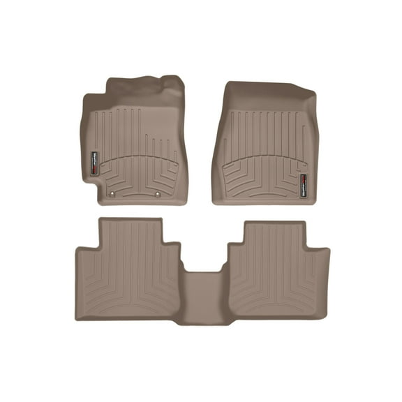 WeatherTech Custom Fit FloorLiners compatible with 2002-2006 Toyota Camry - 1st & 2nd Row, Tan
