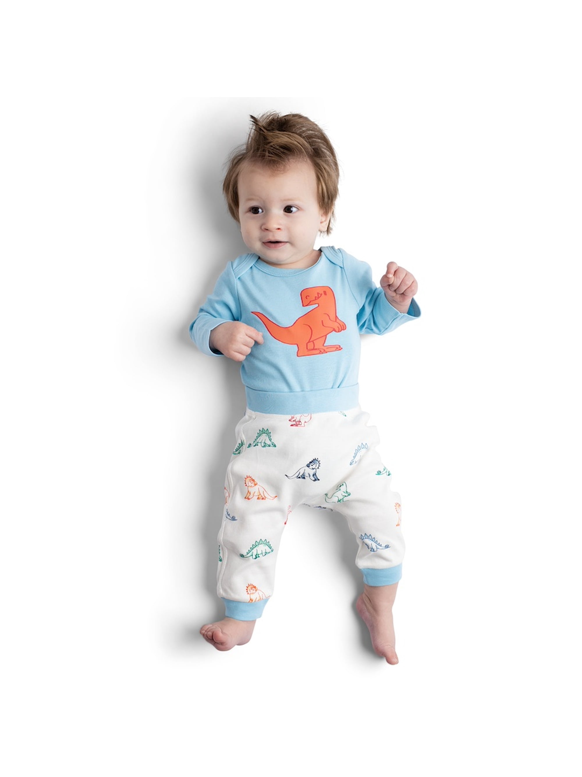 M+A by Monica + Andy Organic Cotton Gender Neutral Bodysuit and Groove Pant Set, Sizes Newborn to 24 Months