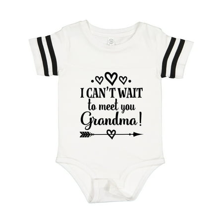 

Inktastic I Can t Wait to Meet You Grandma Baby Announcement Gift Baby Boy or Baby Girl Bodysuit