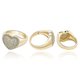 thumbnail image 1 of Anillo de corazón de color dorado y plateado estilo hip hop con circonita cúbica helada de cobre, joyería delicada de alta calidad, regalo para hombres y mujeres, 8, oro, 1 of 5