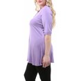 thumbnail image 2 of Women's Plus Size Henley Tunic Top, 2 of 4