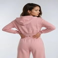 thumbnail image 4 of Forever 21 Cropped Embellished Hoodie, Color- Pink, Size- L, 4 of 7