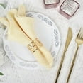 thumbnail image 3 of Balsa Circle 5 Metallic Gold Geometric Napkin Rings Wedding Party Events, 3 of 8