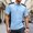 Light Blue, variant on Color Block Polo Shirts for Men Summer Casual Short Sleeve Textured Collared Slim Fit Work Tshirts Golf Shirt