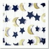 Stellar Night Sky Celebration Kit: Navy Blue Gold Star Moon Garland Streamer, Twinkle Twinkle Little Star Party Decorations, Love You To The Moon And Back. Perfect for Outer Space Themed Parties, Birt