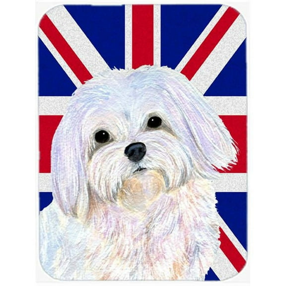 Carolines Treasures Maltese With English Union Jack British Flag Mouse Pad