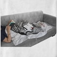 thumbnail image 5 of Feminine Soft Flannel Fleece Blanket, Woman and Perfect Hair Lettering Beauty Salon Hairdresser Haircut Female, Cozy Plush for Indoor and Outdoor Use, 50" x 70", Charcoal Grey Ruby, by Ambesonne, 5 of 5