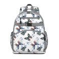 thumbnail image 1 of Delicate Butterfly Sketch Backpack Hand-Drawn Butterfly and Flower Print with Abstract Nature Theme, 1 of 6