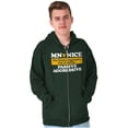thumbnail image 5 of Minnesota Nice Funny State Slogan MN Zip Up Hoodie Men's Women's Brisco Brands X, 5 of 6