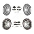 thumbnail image 1 of Transit Auto Front Rear Coated Disc Brake Rotors and Ceramic Pads Kit for Car 2009-2010 Volkswagen Passat CC with 312mm Diameter Rotor KGC-101223, 1 of 11
